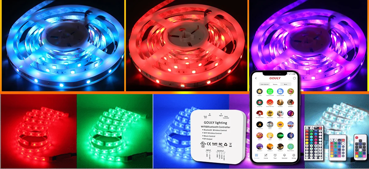 led lights strips with remote